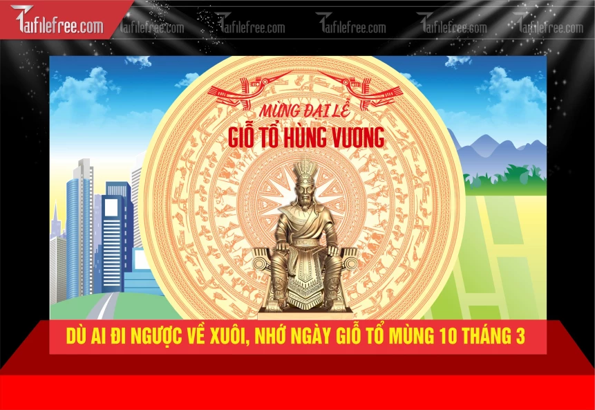 Phông Nền Ngày Giỗ Tổ Hùng Vương GT43