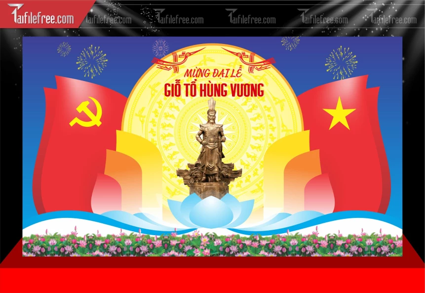 Phông Nền Ngày Giỗ Tổ Hùng Vương GT45