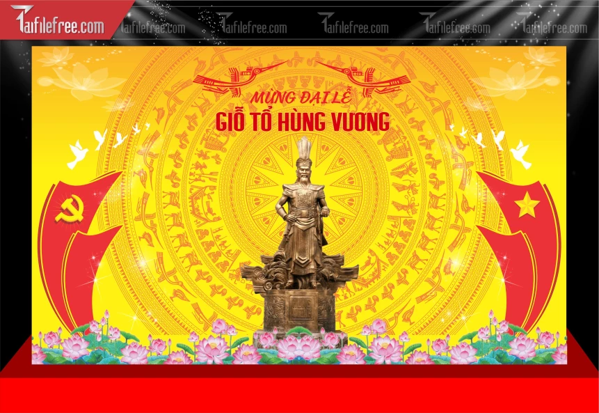 Phông Nền Ngày Giỗ Tổ Hùng Vương GT46