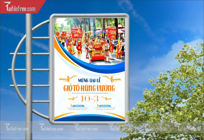 Poster Ngày Giỗ Tổ Hùng Vương GT48