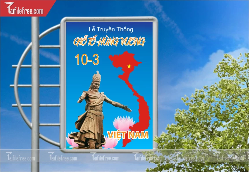 Poster Ngày Giỗ Tổ Hùng Vương GT52