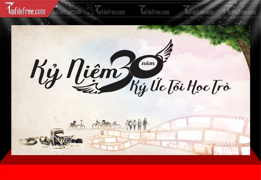 Mẫu Phông Nền Họp Lớp, Hội Khóa, Ngày Trở Về Đẹp_HL100