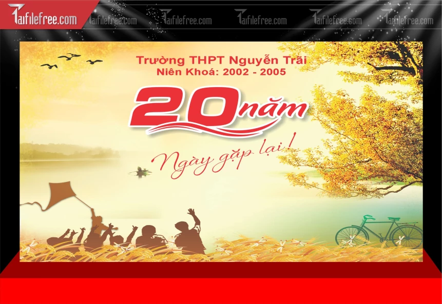 Mẫu Phông Nền Họp Lớp, Hội Khóa, Ngày Trở Về Đẹp_HL101