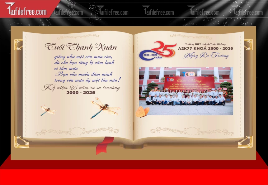 Mẫu Phông Nền Họp Lớp, Hội Khóa, Ngày Trở Về Đẹp_HL103