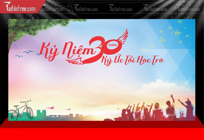 Mẫu Phông Nền Họp Lớp, Hội Khóa, Ngày Trở Về Đẹp_HL104