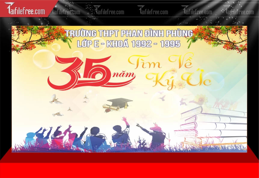 Mẫu Phông Nền Họp Lớp, Hội Khóa, Ngày Trở Về Đẹp_HL105