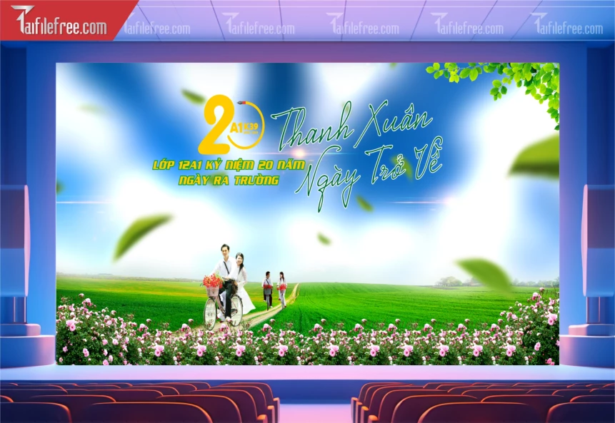 Mẫu Backdrop Họp Lớp, Hội Khóa, Ngày Trở Về Đẹp_HL34