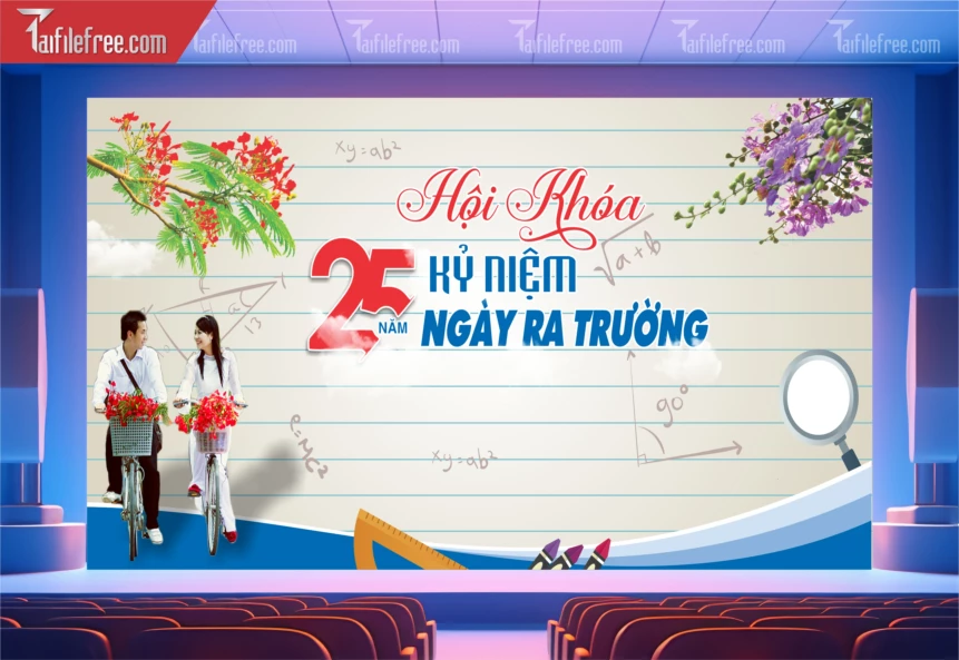 Mẫu Backdrop Họp Lớp, Hội Khóa, Ngày Trở Về Đẹp_HL35