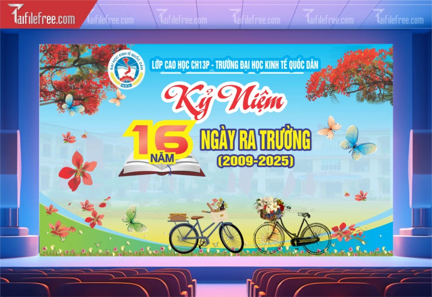 Mẫu Backdrop Họp Lớp, Hội Khóa, Ngày Trở Về Đẹp_HL37