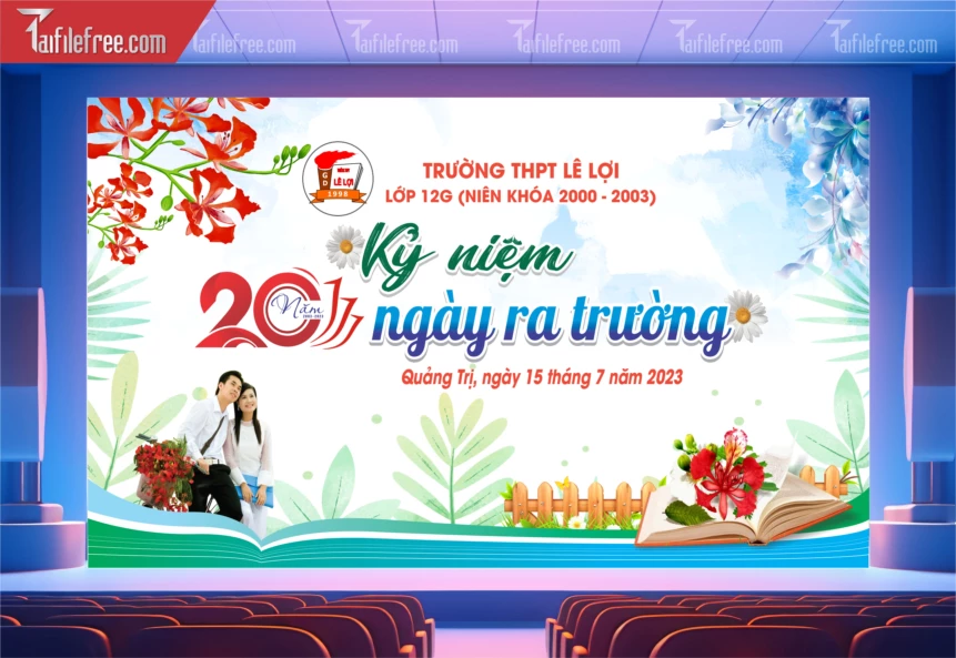 Mẫu Backdrop Họp Lớp, Hội Khóa, Ngày Trở Về Đẹp_HL44