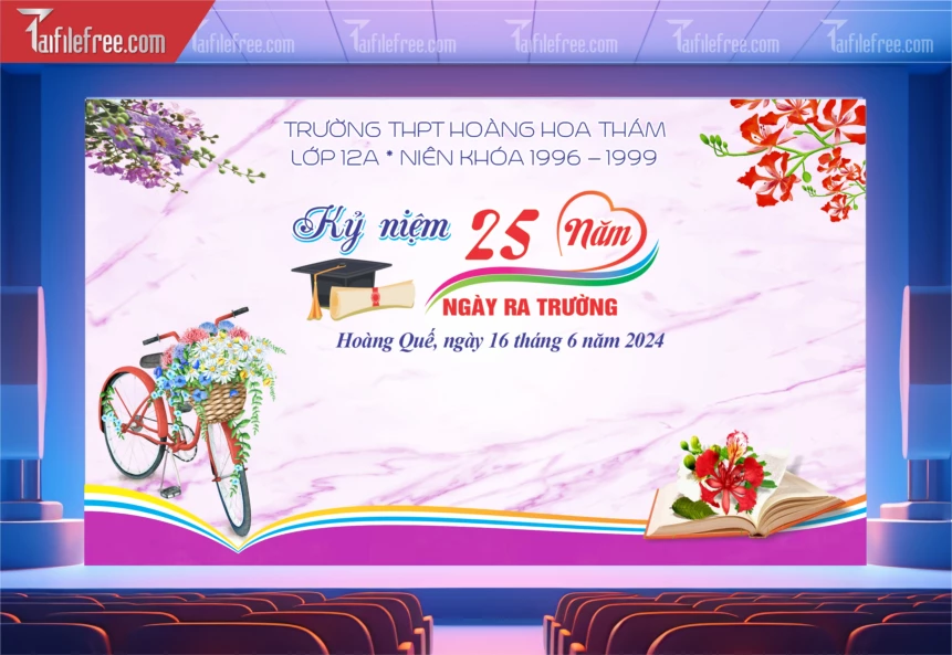 Mẫu Backdrop Họp Lớp, Hội Khóa, Ngày Trở Về Đẹp_HL46