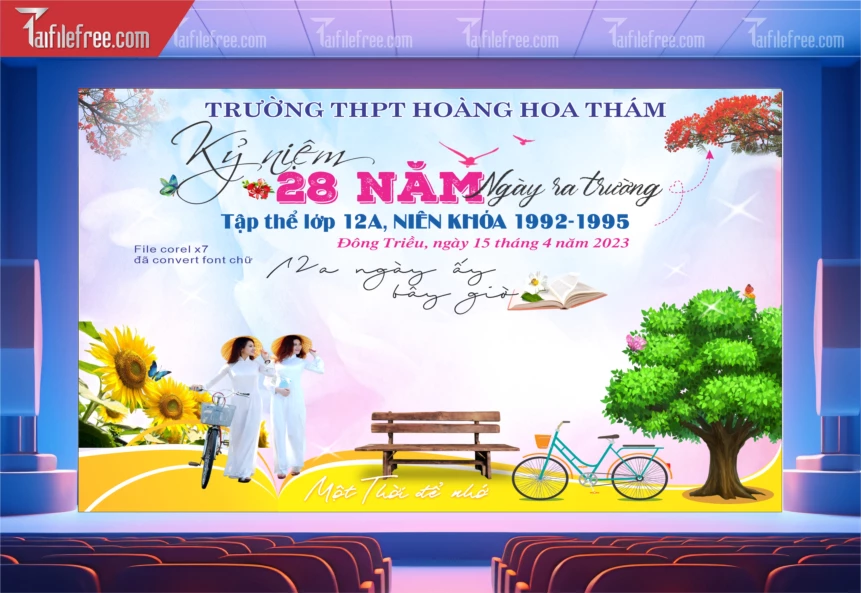 Mẫu Backdrop Họp Lớp, Hội Khóa, Ngày Trở Về Đẹp_HL47