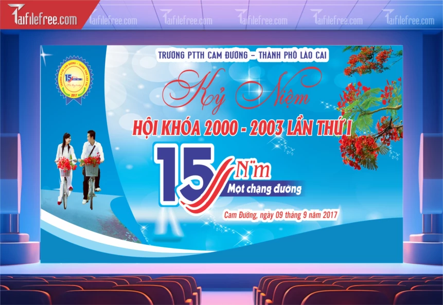 Mẫu Backdrop Họp Lớp, Hội Khóa, Ngày Trở Về Đẹp_HL50