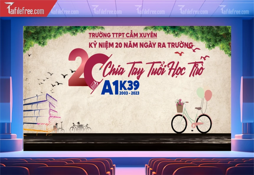 Mẫu Backdrop Họp Lớp, Hội Khóa, Ngày Trở Về Đẹp_HL53