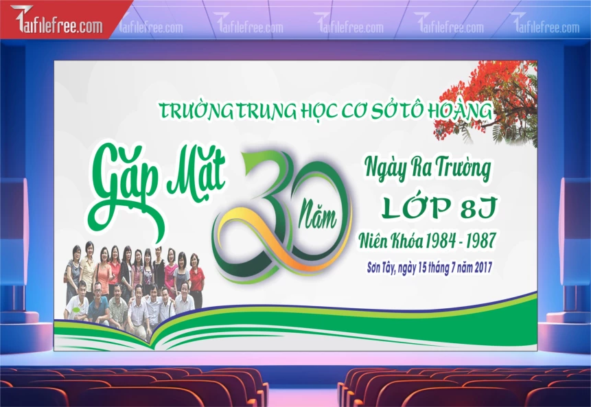 Mẫu Backdrop Họp Lớp, Hội Khóa, Ngày Trở Về Đẹp_HL55