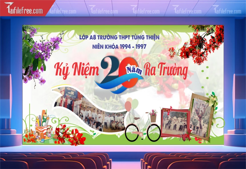 Mẫu Backdrop Họp Lớp, Hội Khóa, Ngày Trở Về Đẹp_HL57