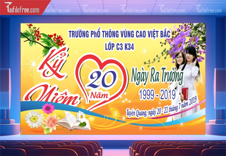 Mẫu Backdrop Họp Lớp, Hội Khóa, Ngày Trở Về Đẹp_HL58