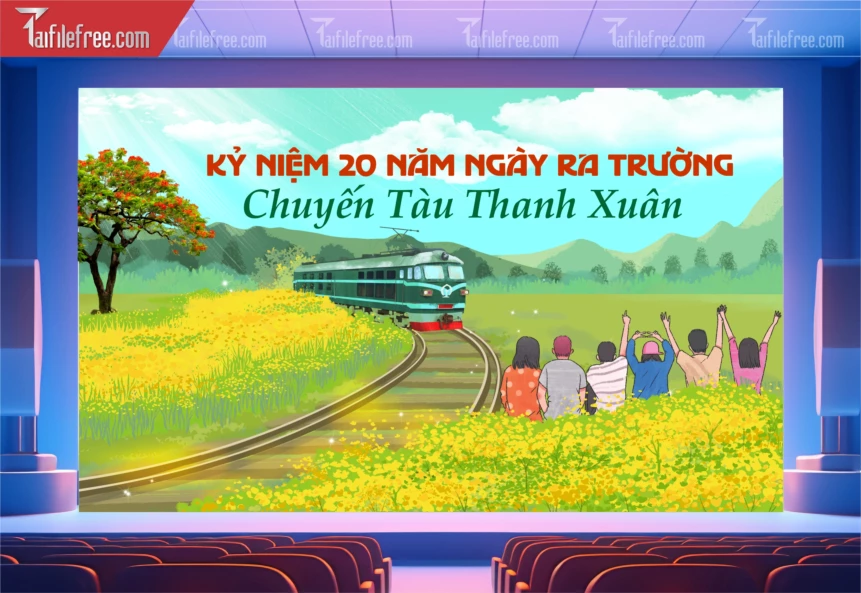 Mẫu Backrgound Họp Lớp, Hội Khóa, Ngày Trở Về Đẹp_HL69