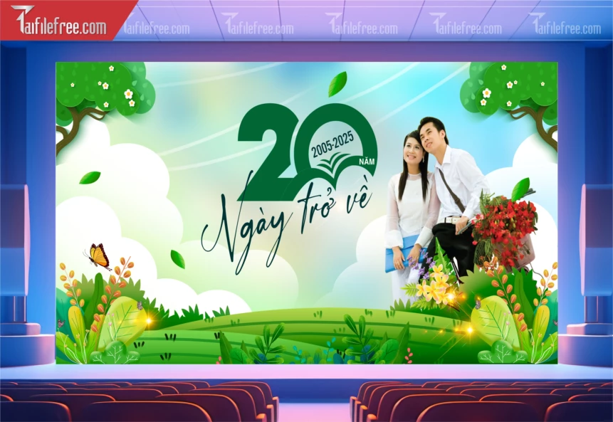 Mẫu Backrgound Họp Lớp, Hội Khóa, Ngày Trở Về Đẹp_HL68
