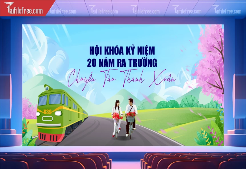 Mẫu Backrgound Họp Lớp, Hội Khóa, Ngày Trở Về Đẹp_HL74