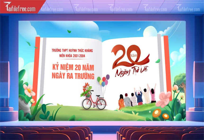 Mẫu Backrgound Họp Lớp, Hội Khóa, Ngày Trở Về Đẹp_HL76