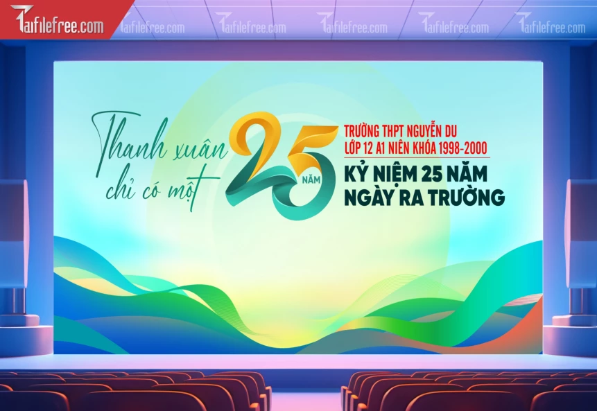 Mẫu Backrgound Họp Lớp, Hội Khóa, Ngày Trở Về Đẹp_HL77