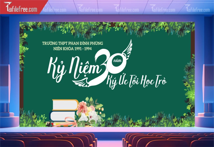 Mẫu Backrgound Họp Lớp, Hội Khóa, Ngày Trở Về Đẹp_HL78