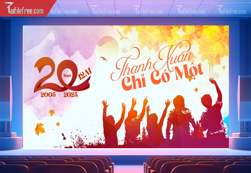 Mẫu Backrgound Họp Lớp, Hội Khóa, Ngày Trở Về Đẹp_HL81