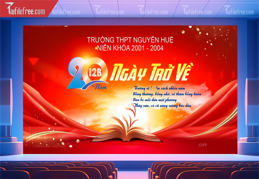 Mẫu Backrgound Họp Lớp, Hội Khóa, Ngày Trở Về Đẹp_HL82