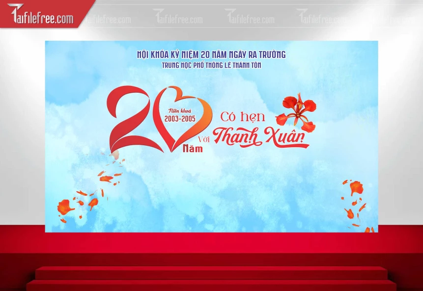 Mẫu Backrgound Họp Lớp 20 Năm Có Hẹn Với Thanh Xuân _HL85