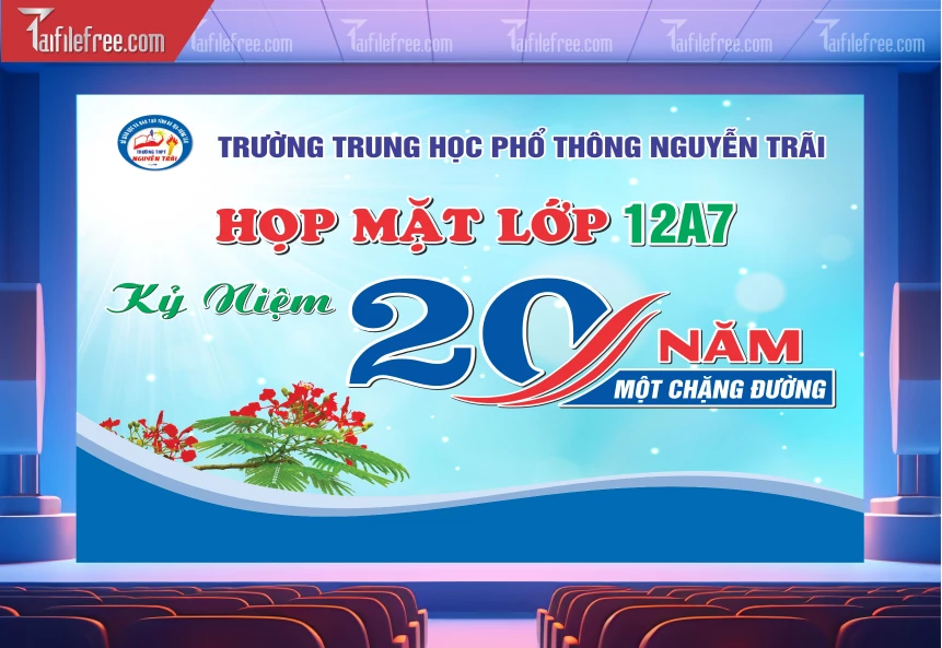 Mẫu Phông Nền Họp Lớp, Hội Khóa, Ngày Trở Về Đẹp_HL90