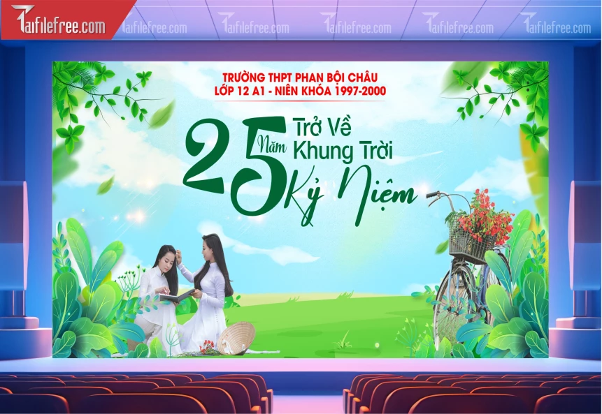 Mẫu Phông Nền Họp Lớp, Hội Khóa, Ngày Trở Về Đẹp_HL91