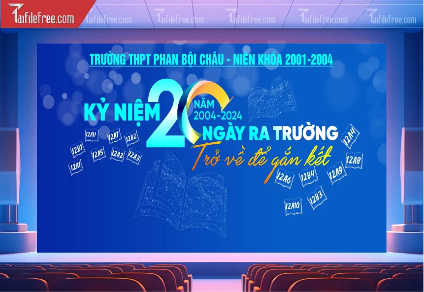 Mẫu Phông Nền Họp Lớp, Hội Khóa, Ngày Trở Về Đẹp_HL95