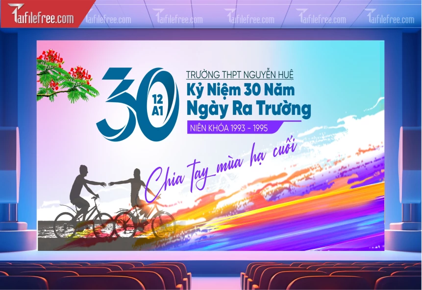 Mẫu Phông Nền Họp Lớp, Hội Khóa, Ngày Trở Về Đẹp_HL96