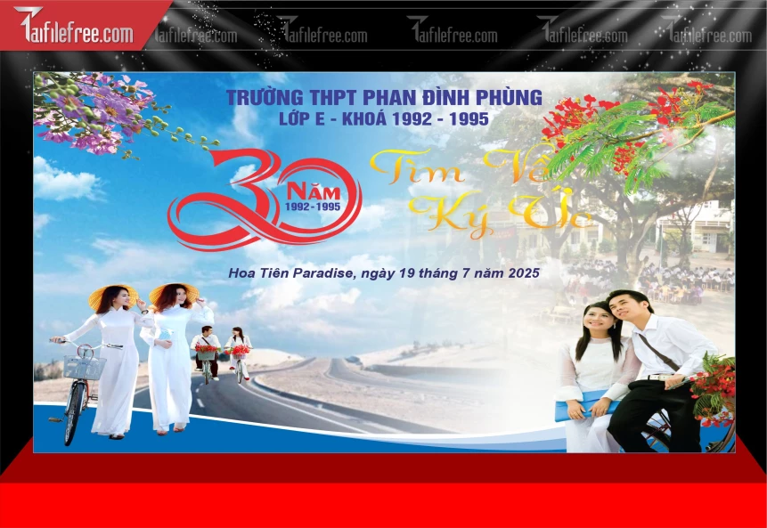 Mẫu Phông Nền Họp Lớp, Hội Khóa, Ngày Trở Về Đẹp_HL99