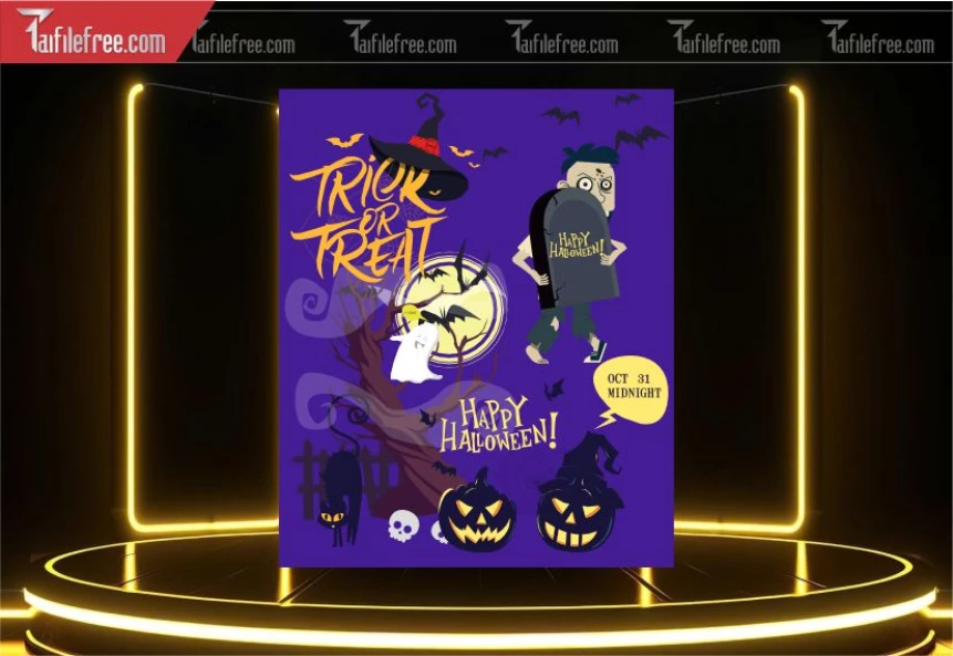 Poster Halloween đẹp, ấn tượng_HL139