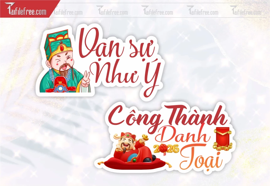 Mẫu Hashtag Tết Vạn Sự Như Ý, Công Thành Doanh Toại_HTT08