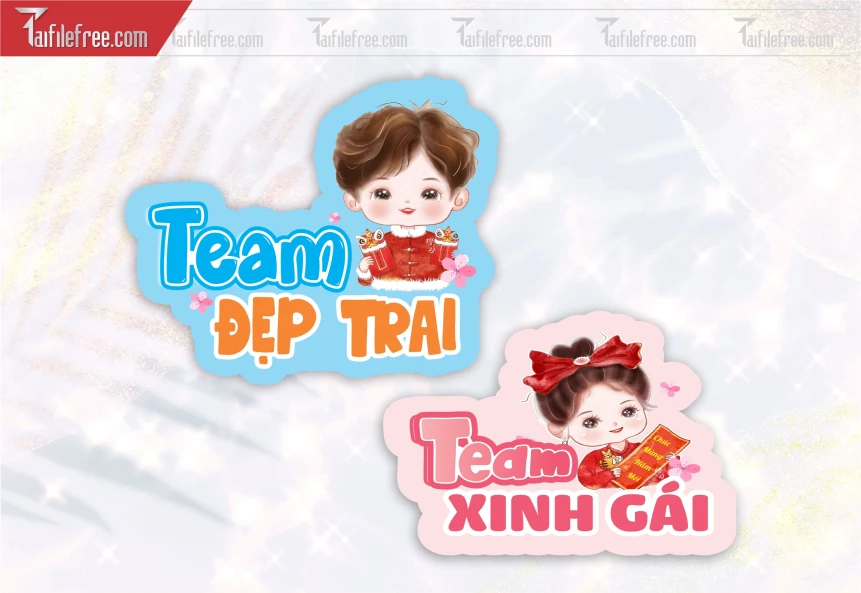 Mẫu Hashtag Team Đẹp Trai,  Hashtag Team Xinh Gái_HTT23