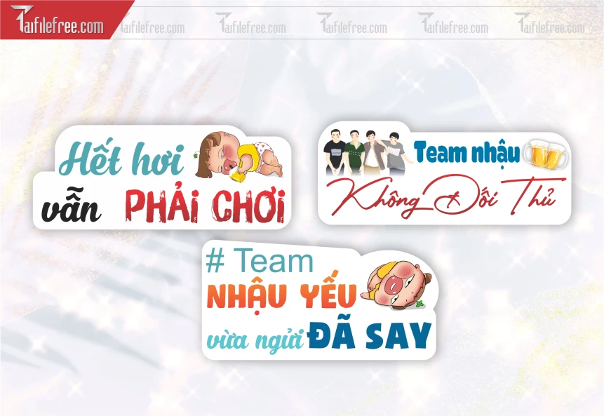 Mẫu Hashtag Hết Hơi Vẫn Phải Chơi, Hashtag Nhậu_HTT43