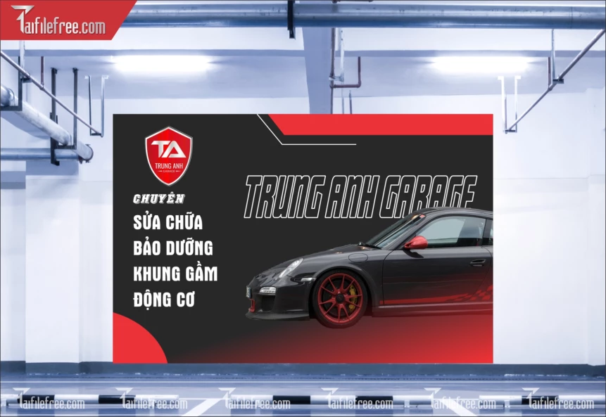 File Vector Trang Trí Gara Ô Tô_HV255