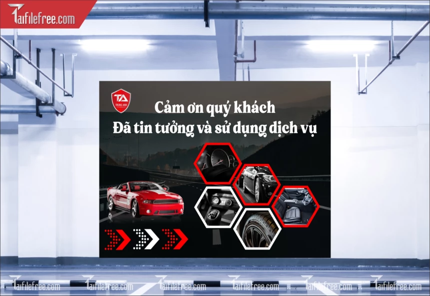 File Vector Trang Trí Gara Ô Tô_HV256