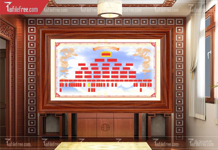 Mẫu Gia Phả Dòng Họ, Gia Tộc File Corel_HV258