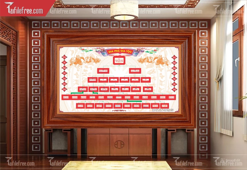 Mẫu Gia Phả Dòng Họ, Gia Tộc File Corel_HV259