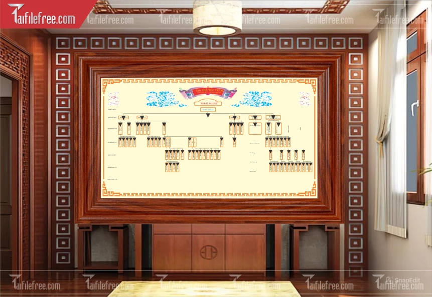 Mẫu Gia Phả Dòng Họ, Gia Tộc File Corel_HV263