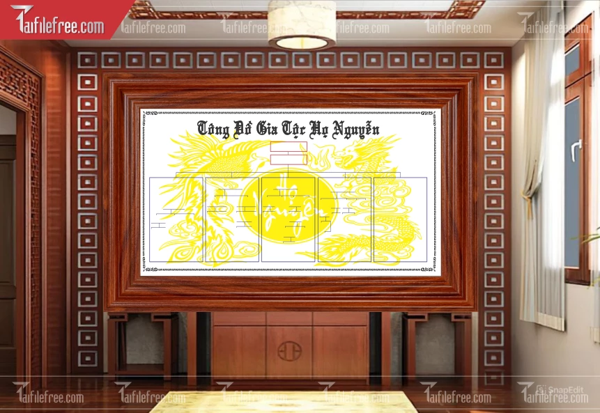 Mẫu Gia Phả Dòng Họ, Gia Tộc File Corel_HV264