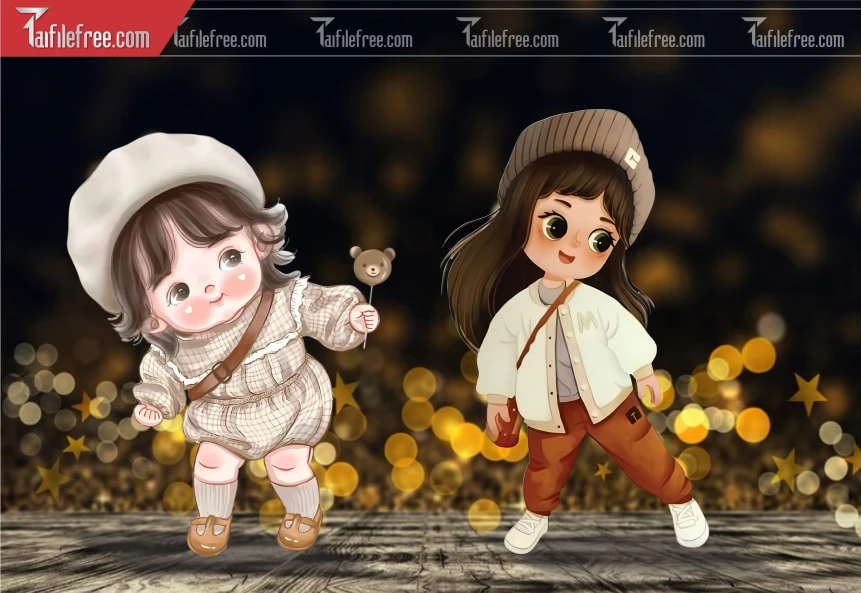 File PNG Chipi Em Bé Gái Dễ Thương_HV270