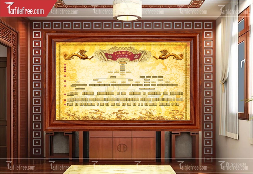 Mẫu Gia Phả Dòng Họ, Gia Tộc File Corel_HV274