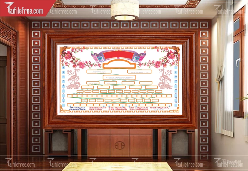 Mẫu Gia Phả Dòng Họ, Gia Tộc File Corel_HV276