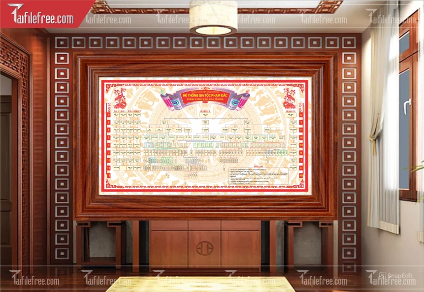 Mẫu Gia Phả Dòng Họ, Gia Tộc File Corel_HV278