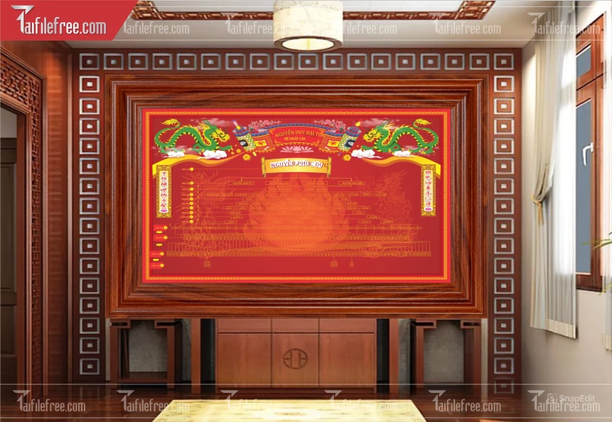 Mẫu Gia Phả Dòng Họ, Gia Tộc File Corel_HV279